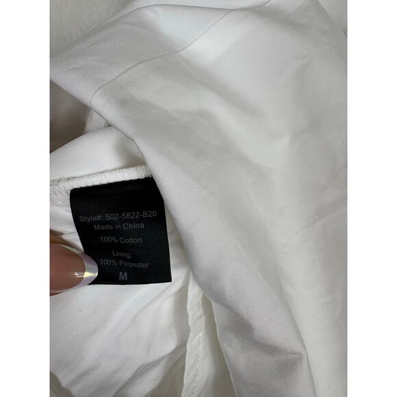 Jenni Kayne Sleeveless Kate Midi Dress Medium White Cotton Poplin Lined Belted - Picture 6 of 13